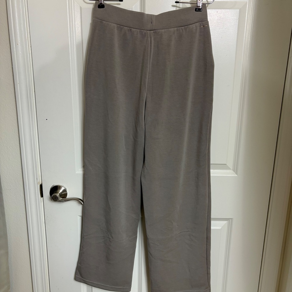 Mondetta Womens Wide Leg Lounge Pants Taupe Brown High Rise Pockets Small - Picture 6 of 6